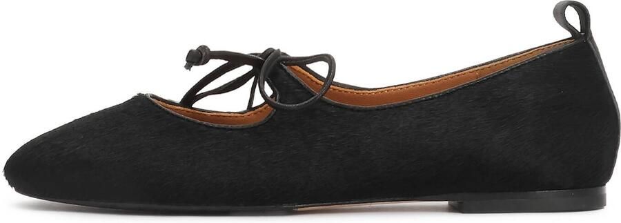 Kazar Studio Ballerina met riempjes zwart