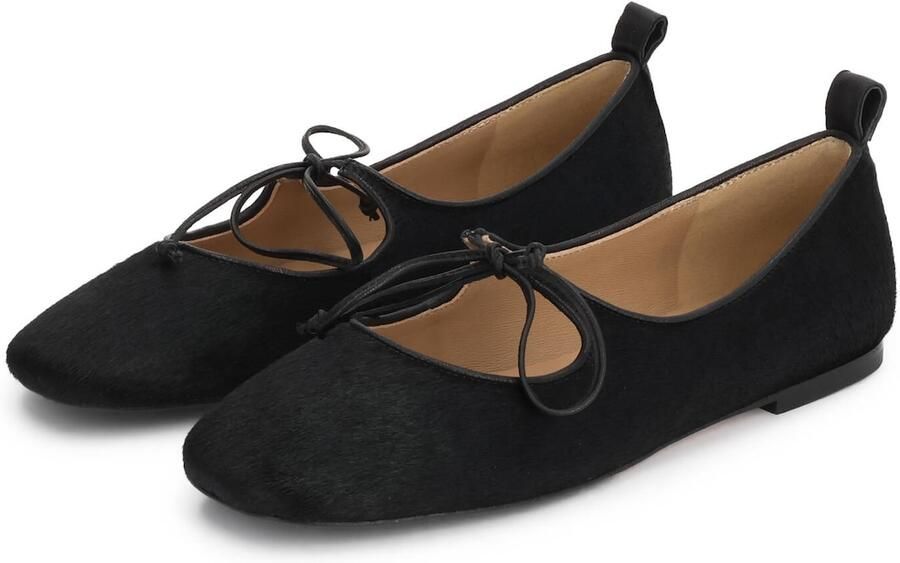 Kazar Studio Ballerina met riempjes zwart - Foto 3