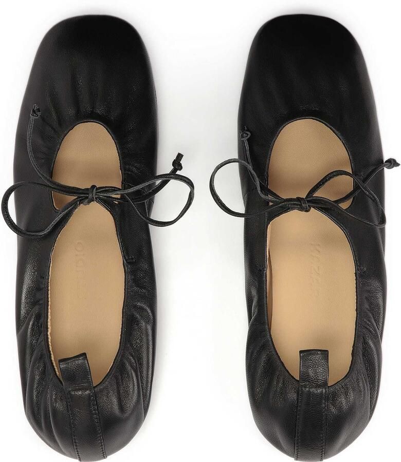 Kazar Leren ballerina's met strikjes Black Dames - Foto 4