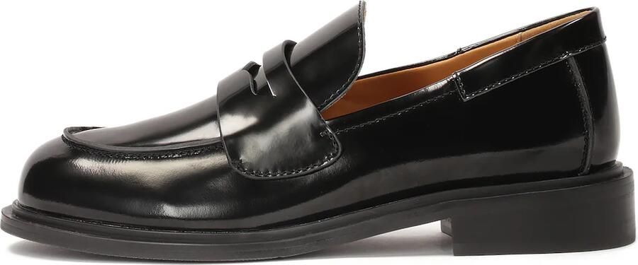 Kazar Studio Gelakte schoenen met stiksels aan de voorkant Black Dames - Foto 2