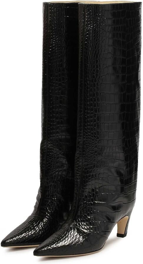Kazar Studio Modieuze krokodillenpatroon reliëflederen laarzen Black Dames - Foto 3