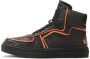 Kazar Studio Avant-gardistische zwarte sneakers voor heren met oranje inzetstukken - Thumbnail 2