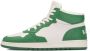 Kazar Studio White leather sneakers with green inserts - Thumbnail 2