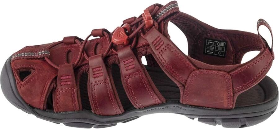 Keen Clearwater Dames Wandelsandalen Wine Red Dahlia Bordeaux Leer K1025088 - Foto 6