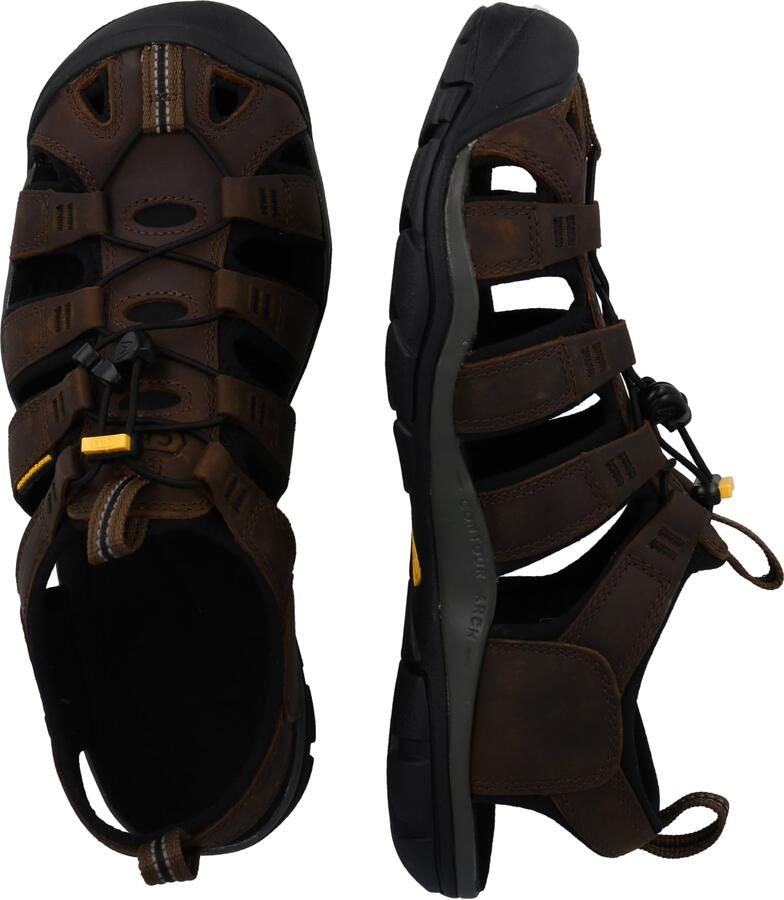 Keen Clearwater Heren Wandelsandalen Dark Earth Black Bruin Leer K1013106 - Foto 3