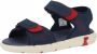 Kickers Donkeblauwe Lederen Jongenssandaal Velcro - Thumbnail 2