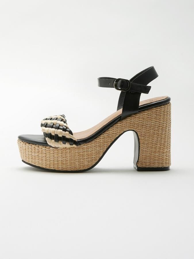 KOROSHI Sandaal zwart offwhite