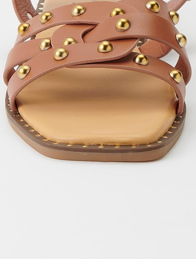 KOROSHI Sandalen met riem kastanjebruin goud - Foto 2