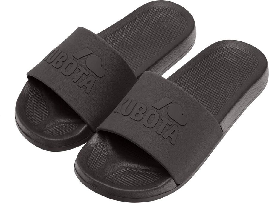 Kubota Strand- badschoen ' Men's Slip-On Dark Green Basic Plain Pool Slides' bruin - Foto 4