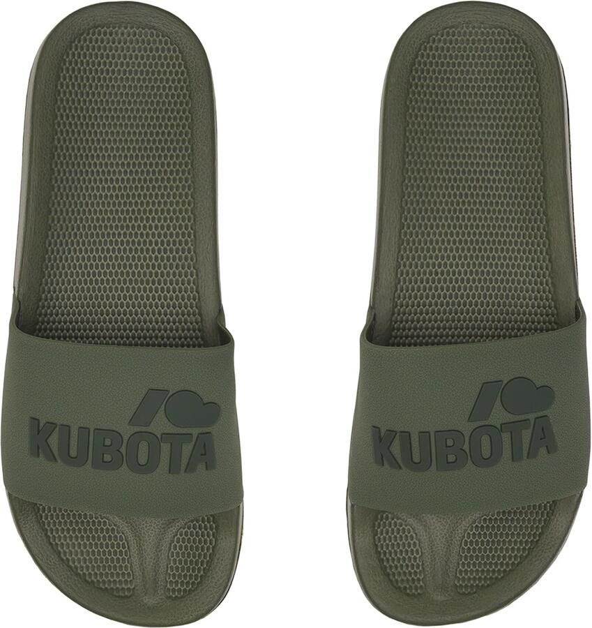Kubota Strand- badschoen ' Men's Slip-On Dark Green Basic Plain Pool Slides' kaki - Foto 3