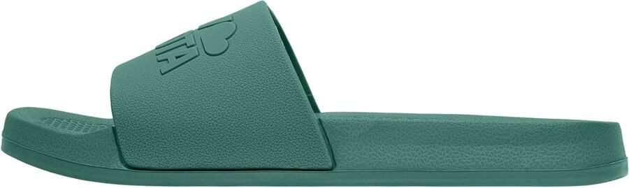 Kubota Strand- badschoen ' 's Slip-On Light Green Basic Plain Pool Slides' donkergroen
