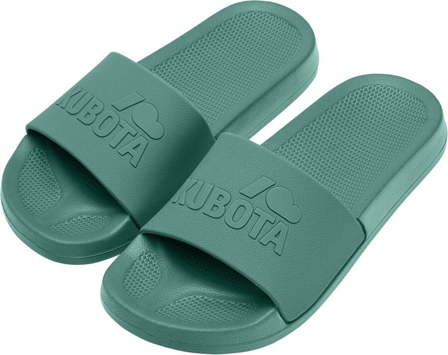 Kubota Strand- badschoen ' 's Slip-On Light Green Basic Plain Pool Slides' donkergroen - Foto 4