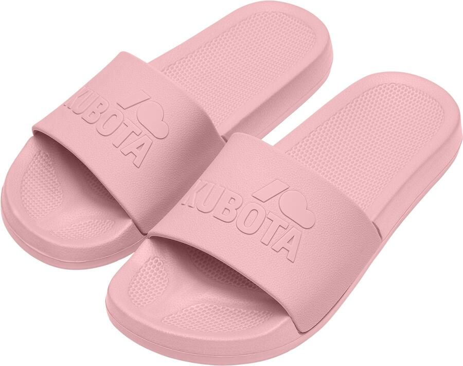 Kubota Strand- badschoen ' Women's Slip-On Light Green Basic Plain Pool Slides' lichtroze - Foto 5