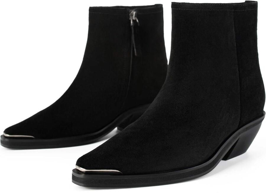 L37 HANDMADE SHOES Enkellaarsje 'EVENT HORIZON' zwart
