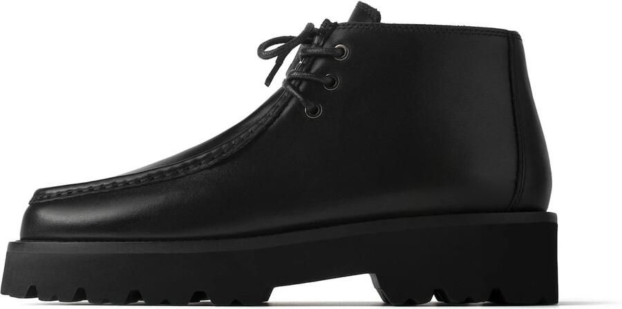 L37 HANDMADE SHOES Enkellaarsje 'FROSTY MORNING WALK' zwart
