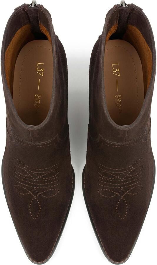 L37 HANDMADE SHOES Enkellaarsje 'IT'S NOT THE SAME' donkerbruin - Foto 4