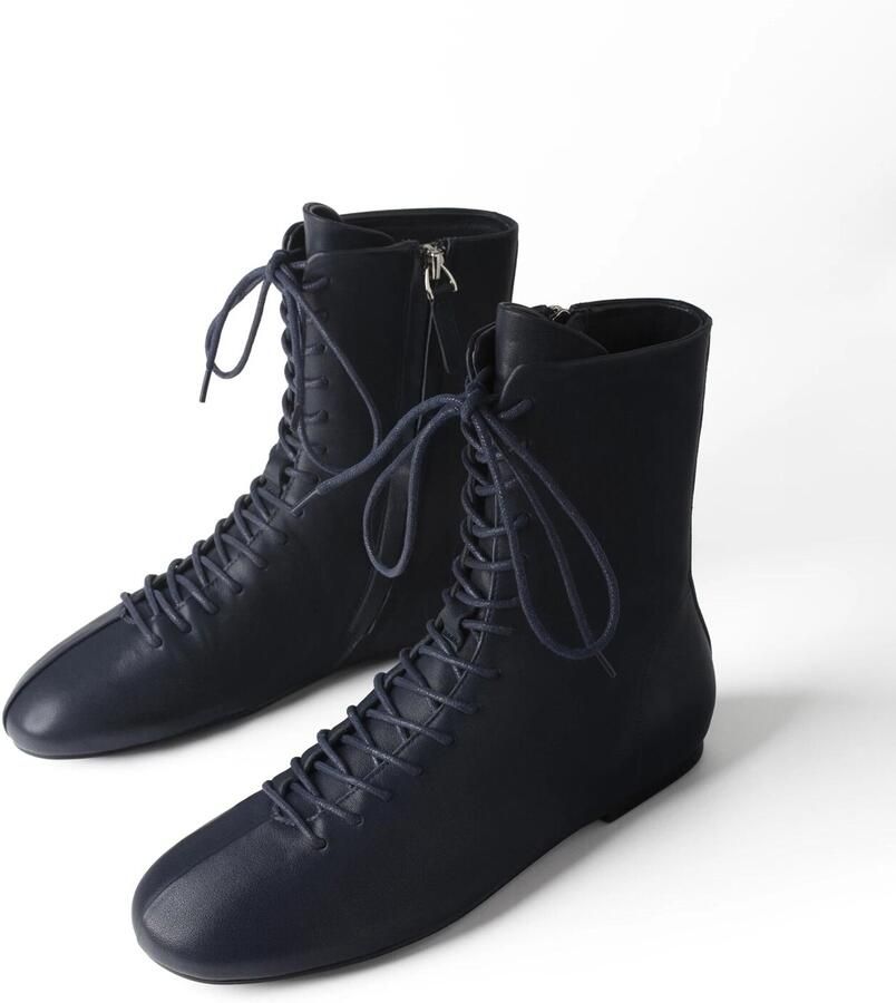 L37 HANDMADE SHOES Enkellaarsje 'LESS IS ALWAYS MORE' navy - Foto 2