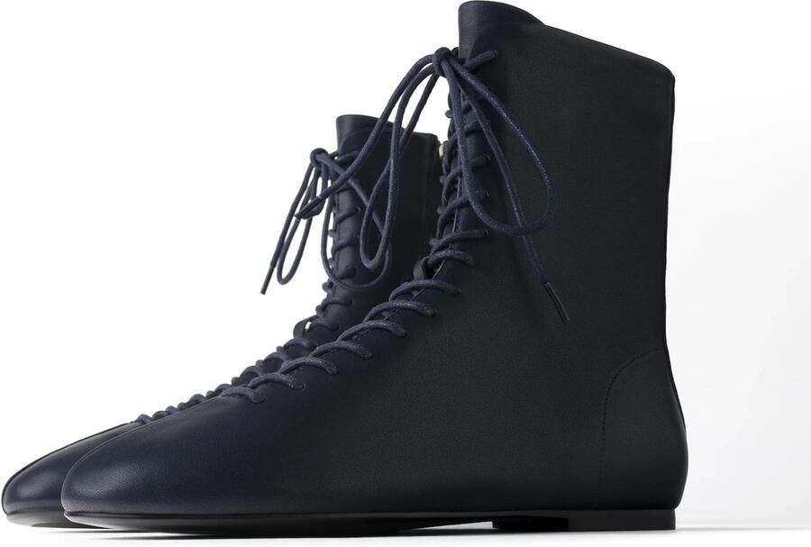 L37 HANDMADE SHOES Enkellaarsje 'LESS IS ALWAYS MORE' navy - Foto 5