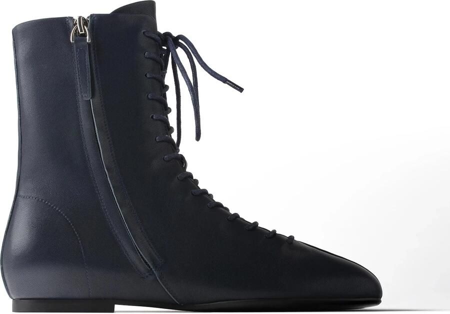 L37 HANDMADE SHOES Enkellaarsje 'LESS IS ALWAYS MORE' navy - Foto 4