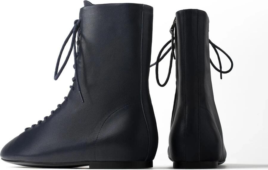 L37 HANDMADE SHOES Enkellaarsje 'LESS IS ALWAYS MORE' navy - Foto 6