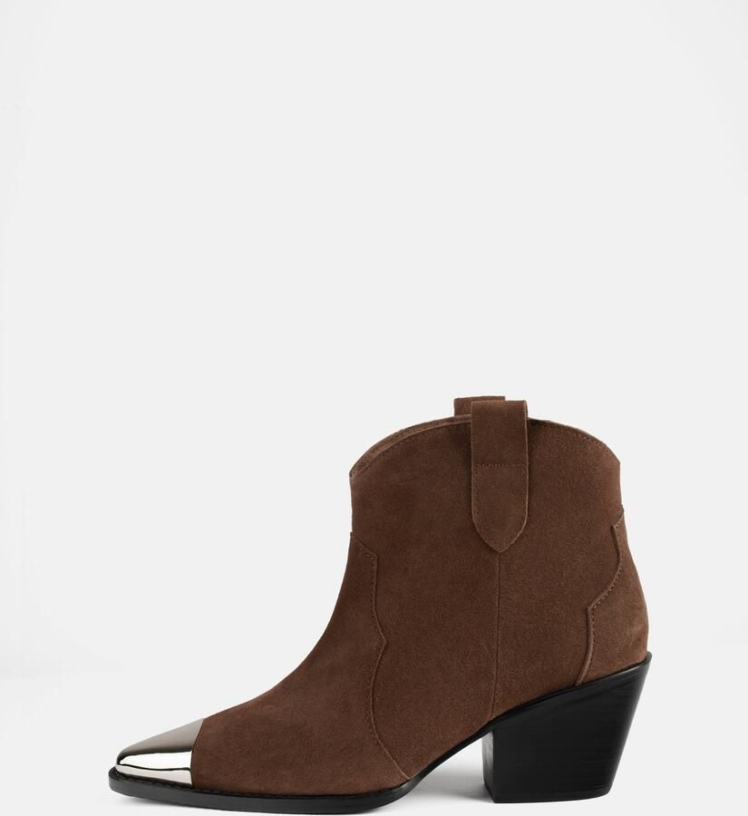 L37 HANDMADE SHOES Enkellaarsje 'MANHATTAN SKYLINE' bruin - Foto 2