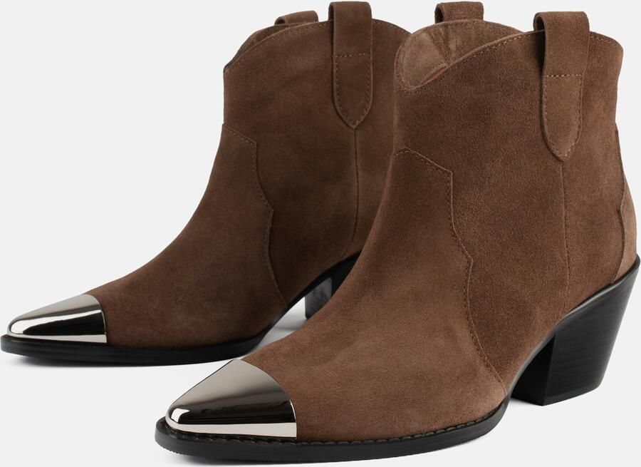 L37 HANDMADE SHOES Enkellaarsje 'MANHATTAN SKYLINE' bruin - Foto 5