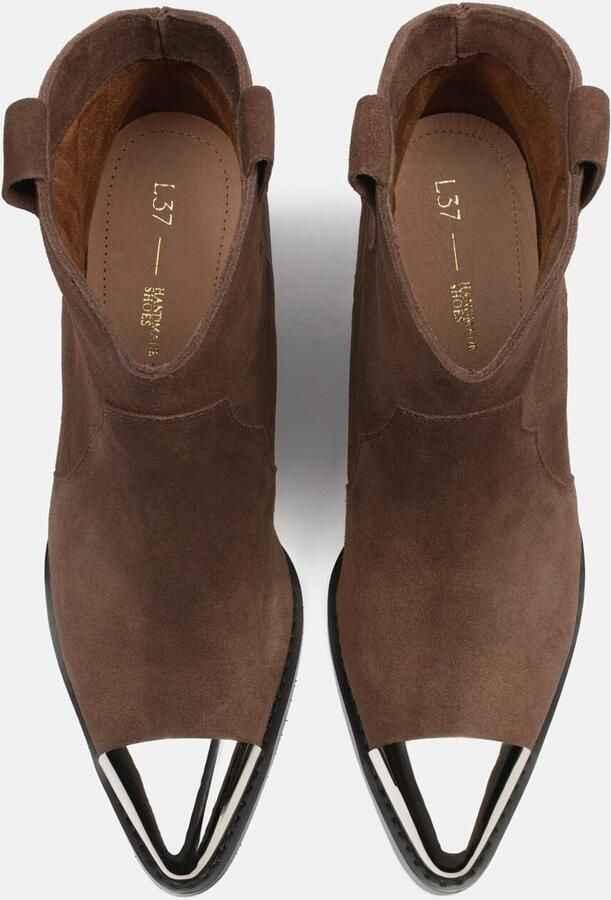 L37 HANDMADE SHOES Enkellaarsje 'MANHATTAN SKYLINE' bruin - Foto 6