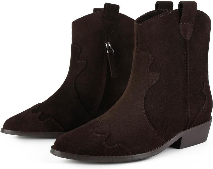 L37 HANDMADE SHOES Enkellaarsje 'WALK BETWEEN STARS' bruin
