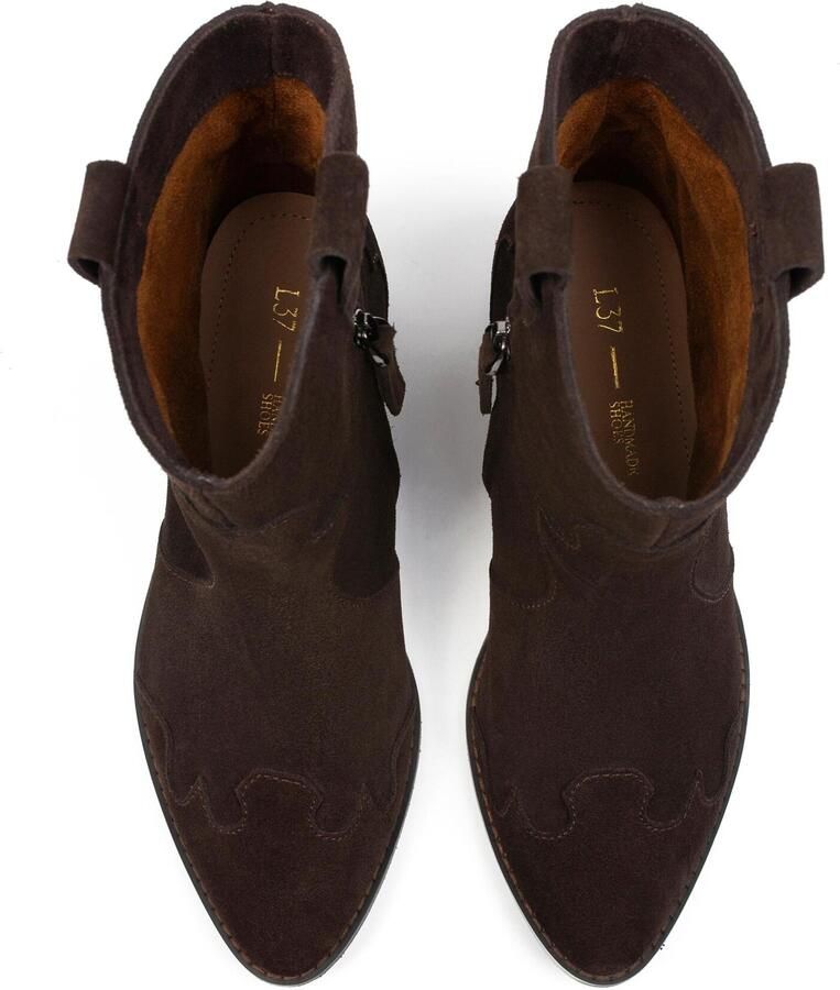 L37 HANDMADE SHOES Enkellaarsje 'WALK BETWEEN STARS' bruin - Foto 2