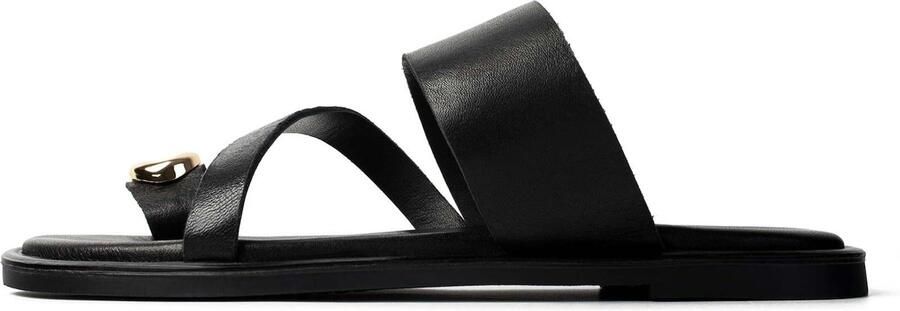 L37 HANDMADE SHOES Instappers 'SUNSET BELONGS TO US' zwart