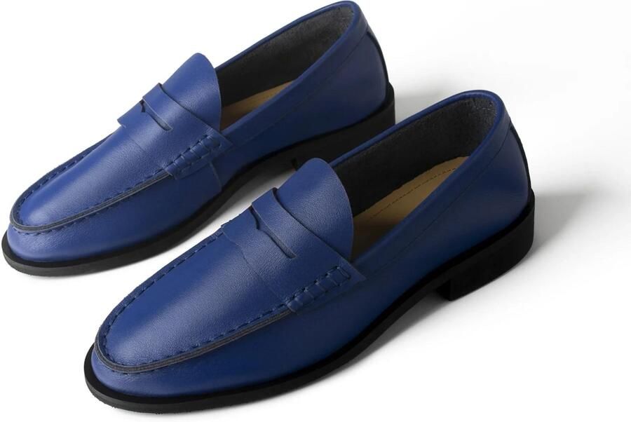 L37 HANDMADE SHOES Instappers 'TO MAKE IT EASIER' blauw - Foto 2