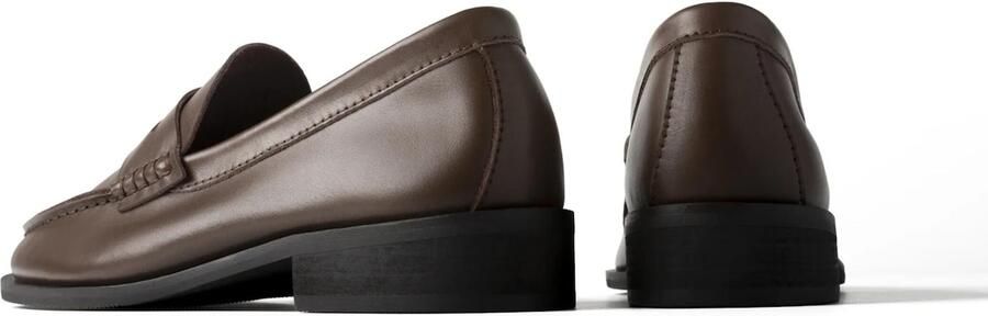 L37 HANDMADE SHOES Instappers 'TO MAKE IT EASIER' chocoladebruin - Foto 4