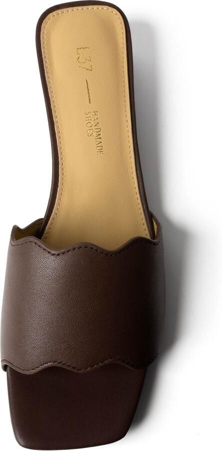 L37 HANDMADE SHOES Muiltjes 'ALWAYS IN BLOOM' donkerbruin - Foto 3