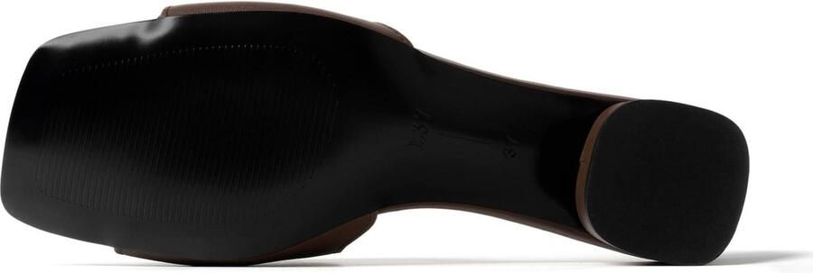 L37 HANDMADE SHOES Muiltjes 'ALWAYS IN BLOOM' donkerbruin - Foto 5
