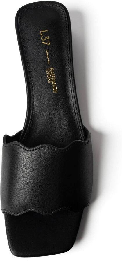 L37 HANDMADE SHOES Muiltjes 'ALWAYS IN BLOOM' zwart - Foto 3