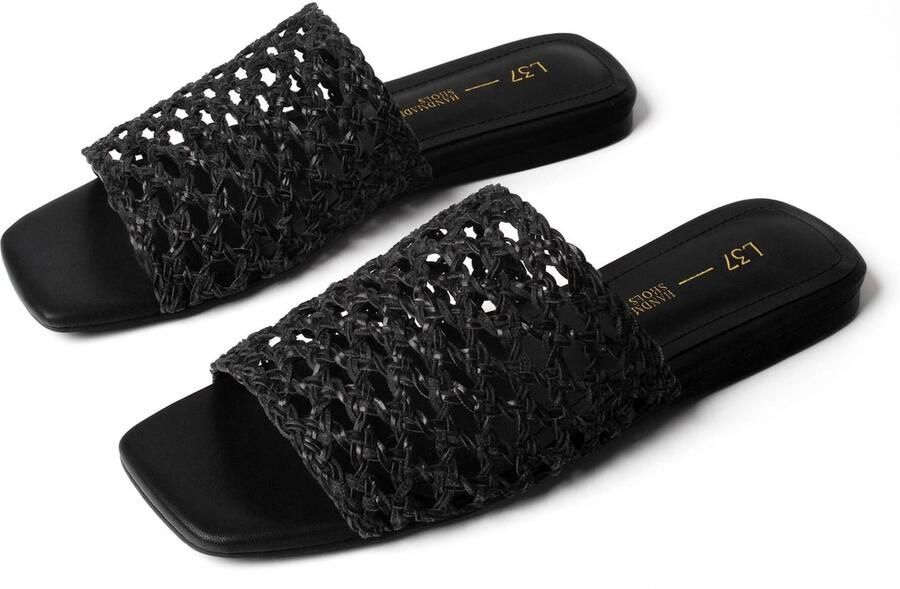 L37 HANDMADE SHOES Muiltjes 'LOST WITHOUT WORDS' zwart - Foto 2