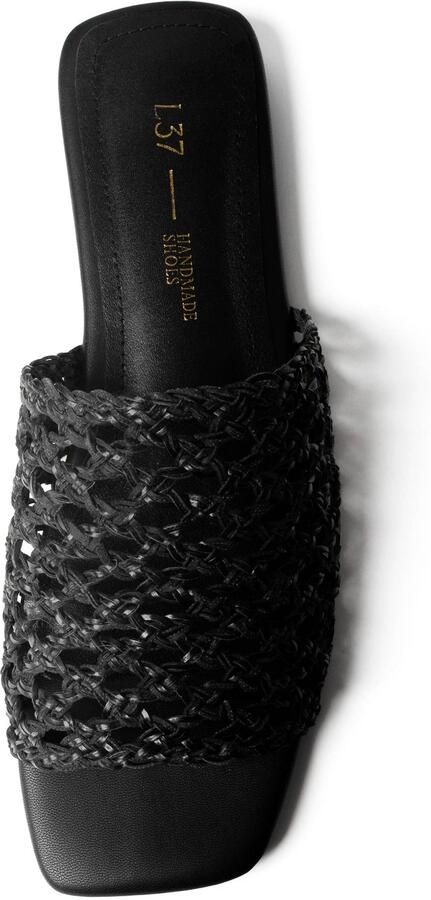L37 HANDMADE SHOES Muiltjes 'LOST WITHOUT WORDS' zwart - Foto 3