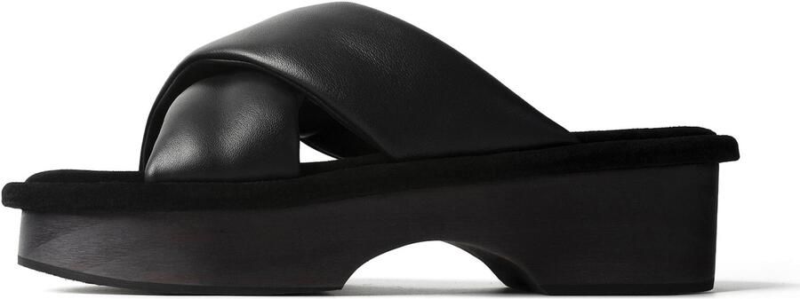 L37 HANDMADE SHOES Muiltjes 'MOON OVER TOKYO' zwart