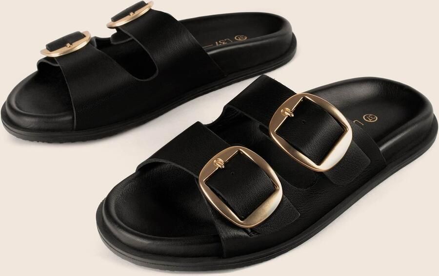 L37 HANDMADE SHOES Muiltjes 'SUMMER SOOTHE' zwart - Foto 4