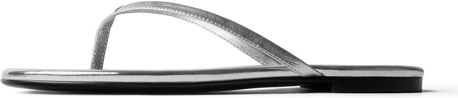 L37 HANDMADE SHOES Teenslipper 'WRITTEN IN THE SAND' zilver