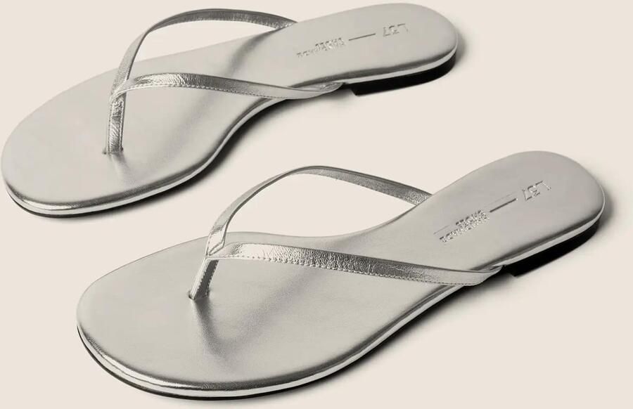 L37 HANDMADE SHOES Teenslipper 'WRITTEN IN THE SAND' zilver - Foto 2