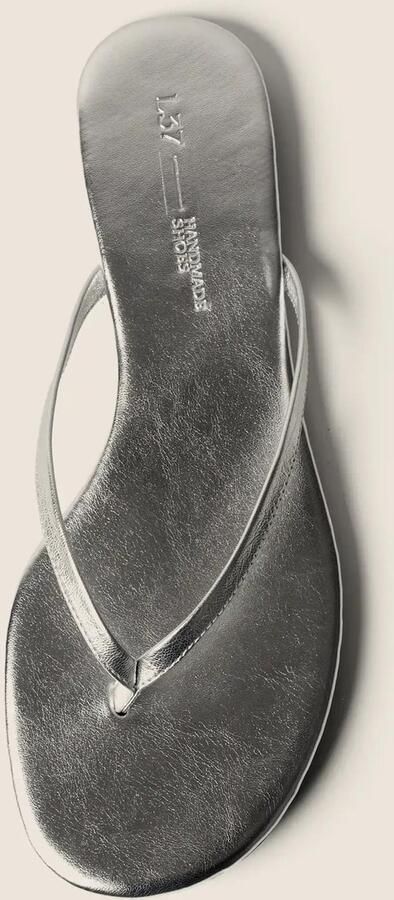 L37 HANDMADE SHOES Teenslipper 'WRITTEN IN THE SAND' zilver - Foto 3