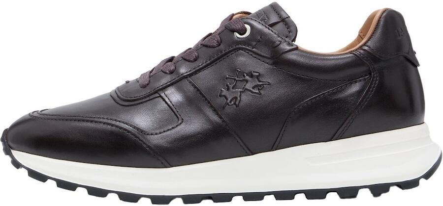 La Martina Sneakers laag 'DUSTIN' donkerbruin