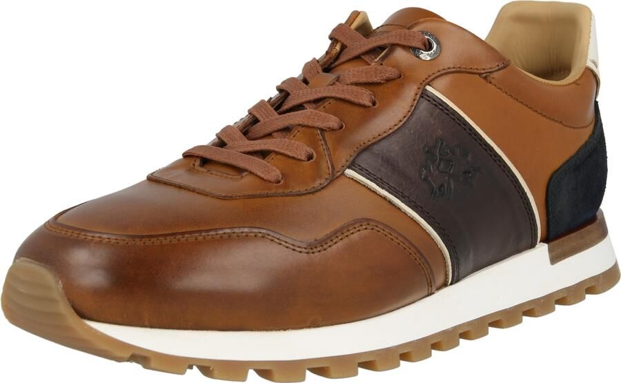 La Martina Sneakers laag 'Todi' cognac donkerbruin zwart