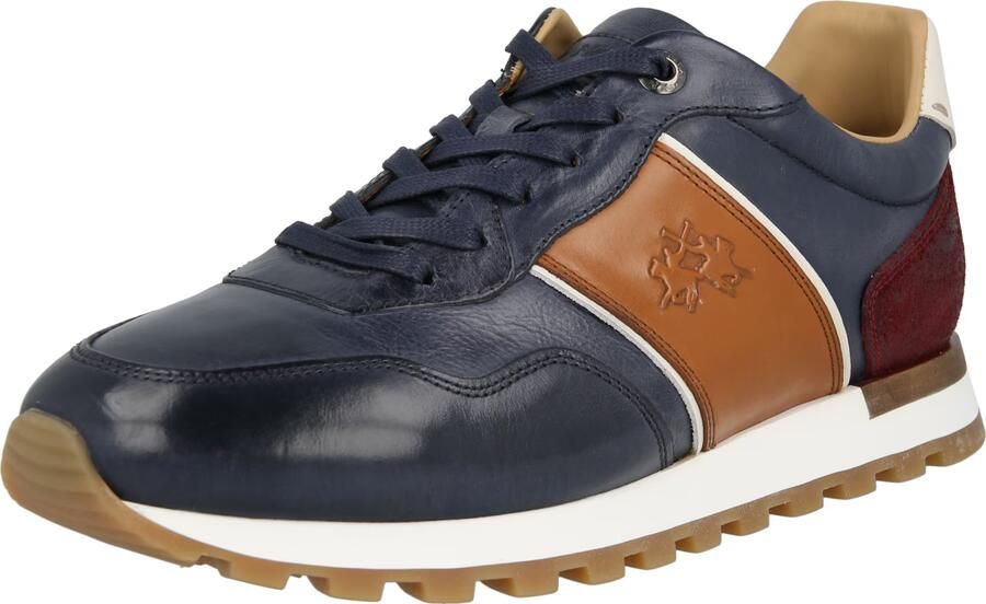 La Martina Sneakers laag 'Todi' marine cognac wijnrood