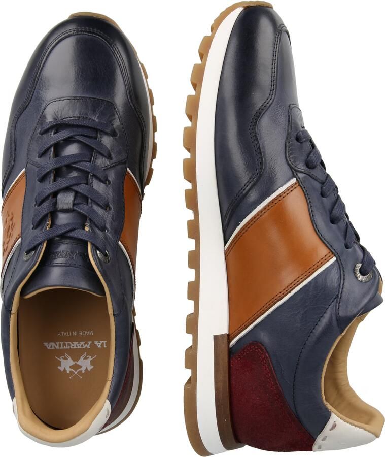 La Martina Sneakers laag 'Todi' marine cognac wijnrood - Foto 2