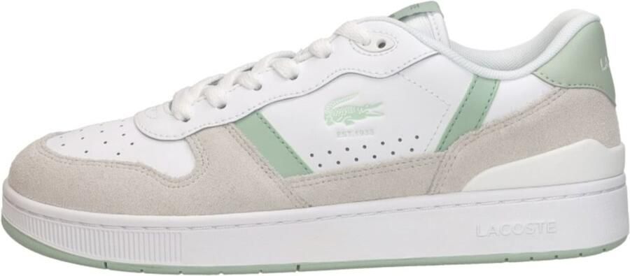 Lacoste T Clip SET Dames Sneakers Wit Groen