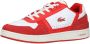 Lacoste sneaker T Clip rood wit - Thumbnail 4