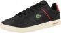 Lacoste Europa Pro 222 Heren Sneakers Schoenen Leer Zwart 744SMA00121B5 - Thumbnail 2