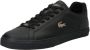 Lacoste Lerond Pro 123 Heren Sneakers Schoenen Leer Zwart A005202H - Thumbnail 2